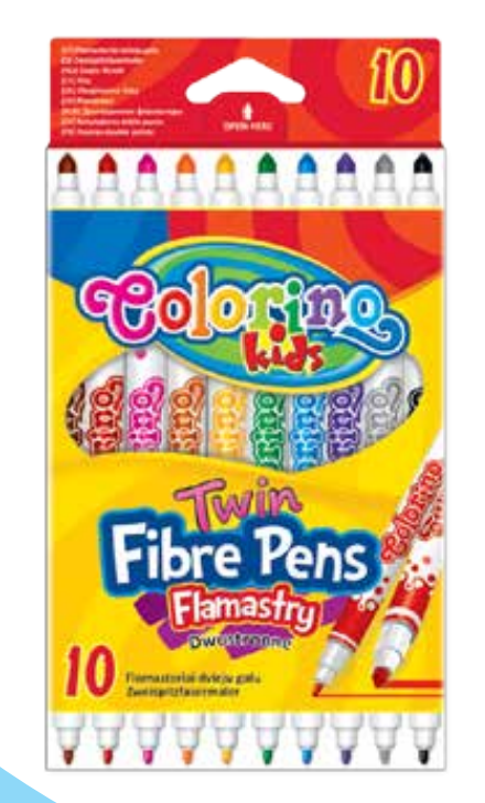 Double colour Fibre Pen 10 pcs